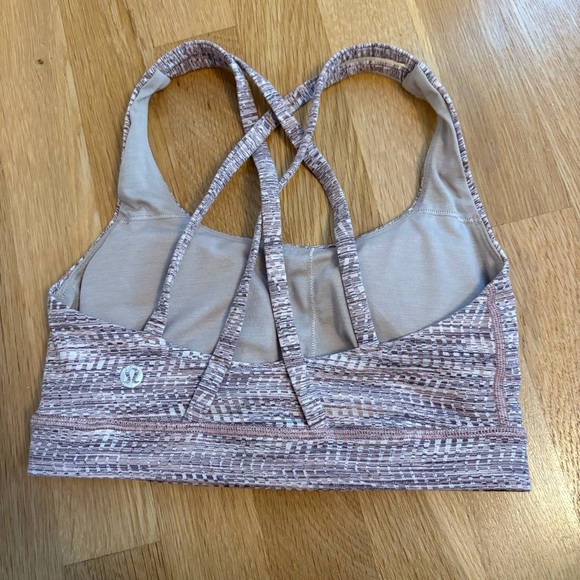 Lululemon Energy Bra Arrow Jacquard Antique Bark Copper Coil Size 2 - Picture 5 of 6